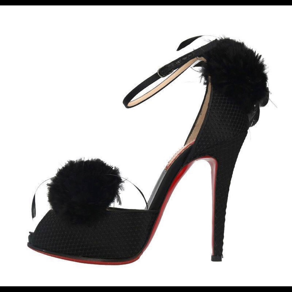 LOUBOUTIN
Black Satin and Feathers Pluminette